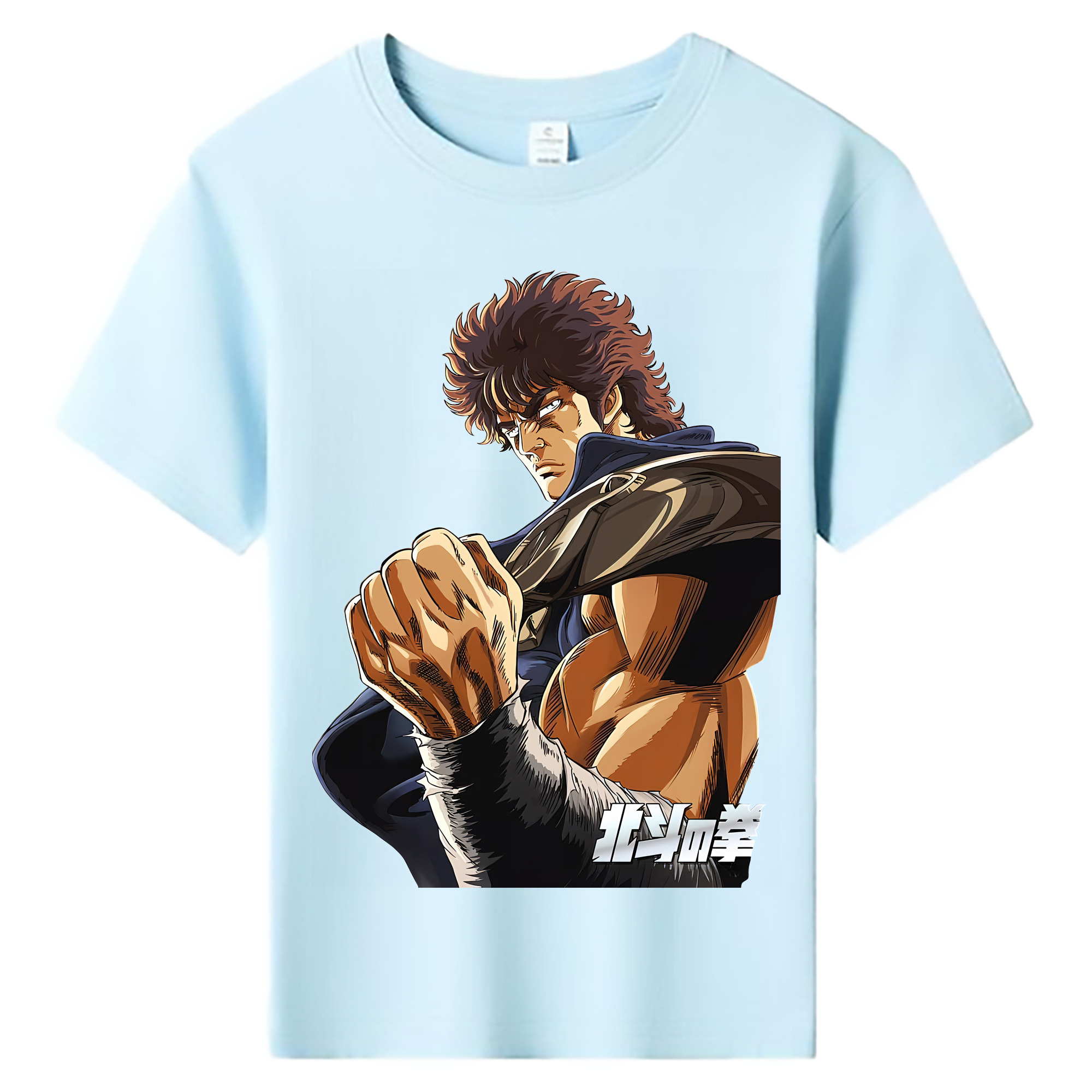 （画像用） 北斗の拳 Fist of the North Star 綿100％キッズTシャツ（フロントプリント）